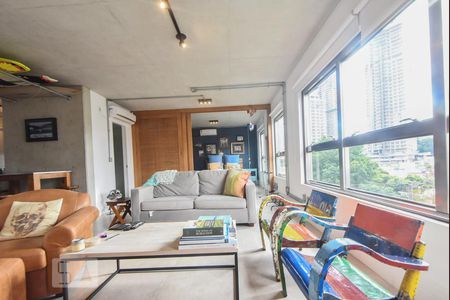 Sala de Estar de apartamento para alugar com 1 quarto, 74m² em Jardim das Acácias, São Paulo