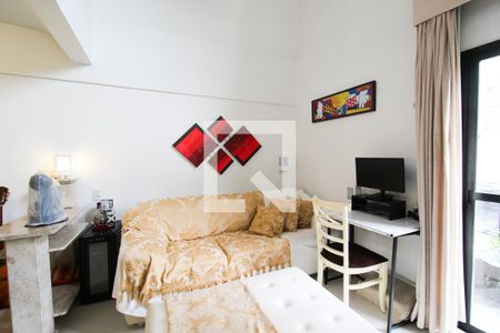 Sala de apartamento para alugar com 1 quarto, 55m² em Moema, São Paulo