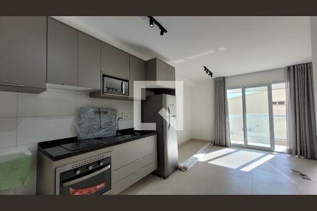 Sala/Cozinha de apartamento para alugar com 1 quarto, 41m² em Vila Itapura, Campinas