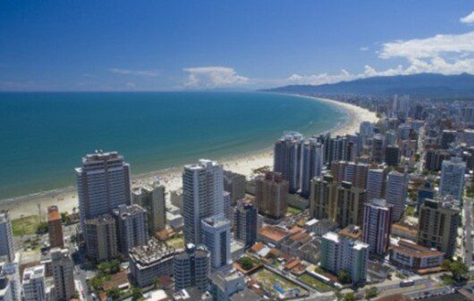 Imagem da cidade de Praia Grande em Santos.