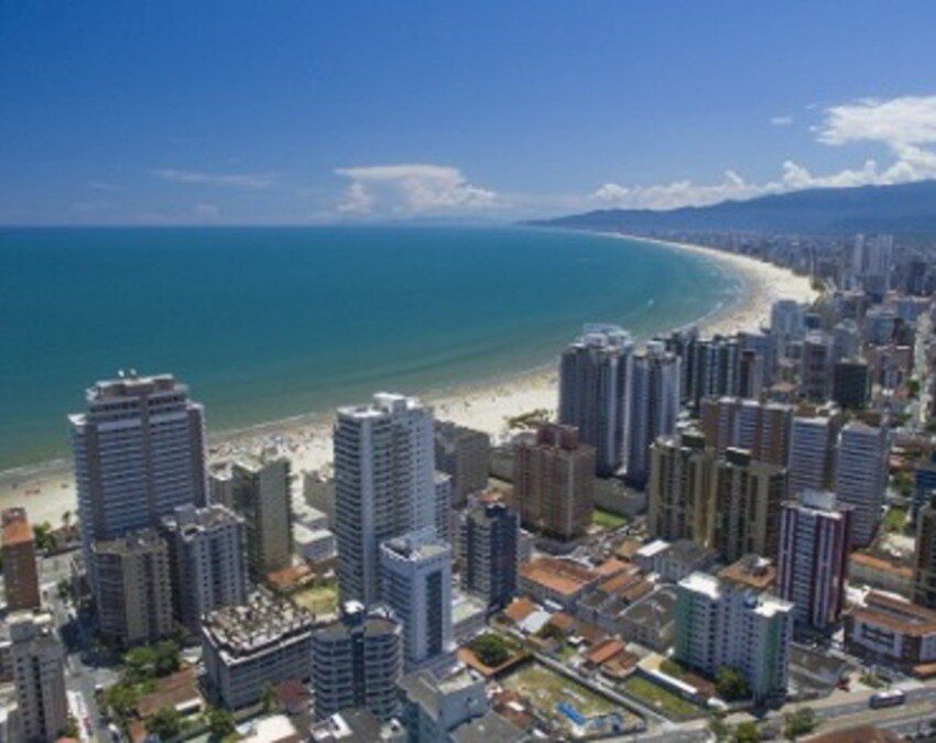 Imagem da cidade de Praia Grande em Santos.
