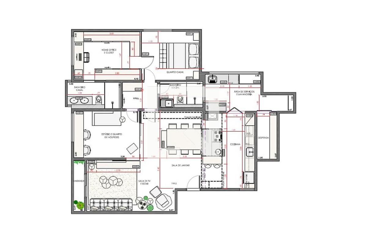 Apartamento, 2 quartos, 125 m² - Foto 184