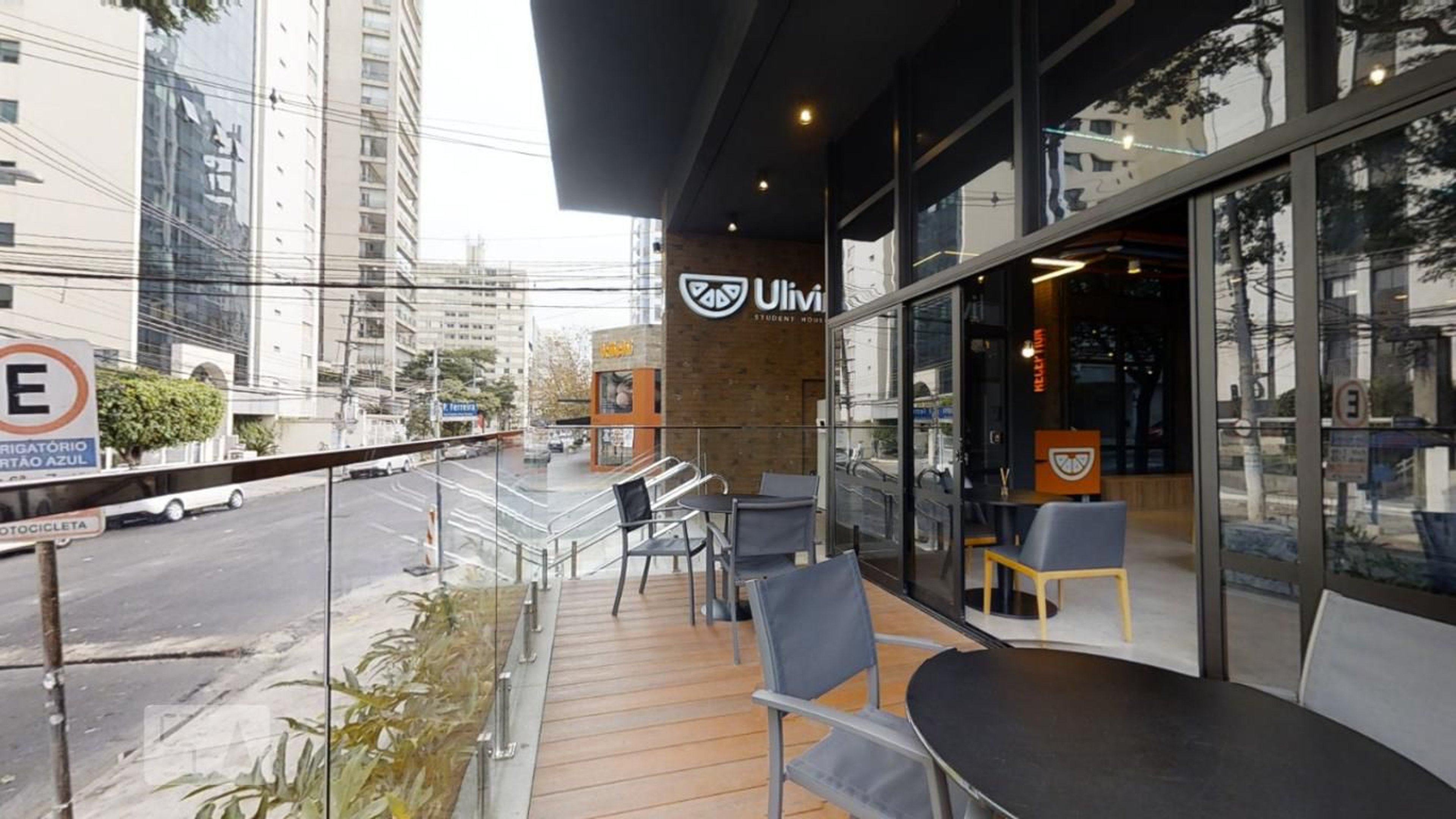 Fachada Condomínio Uliving Jardins  Moradia Universitária