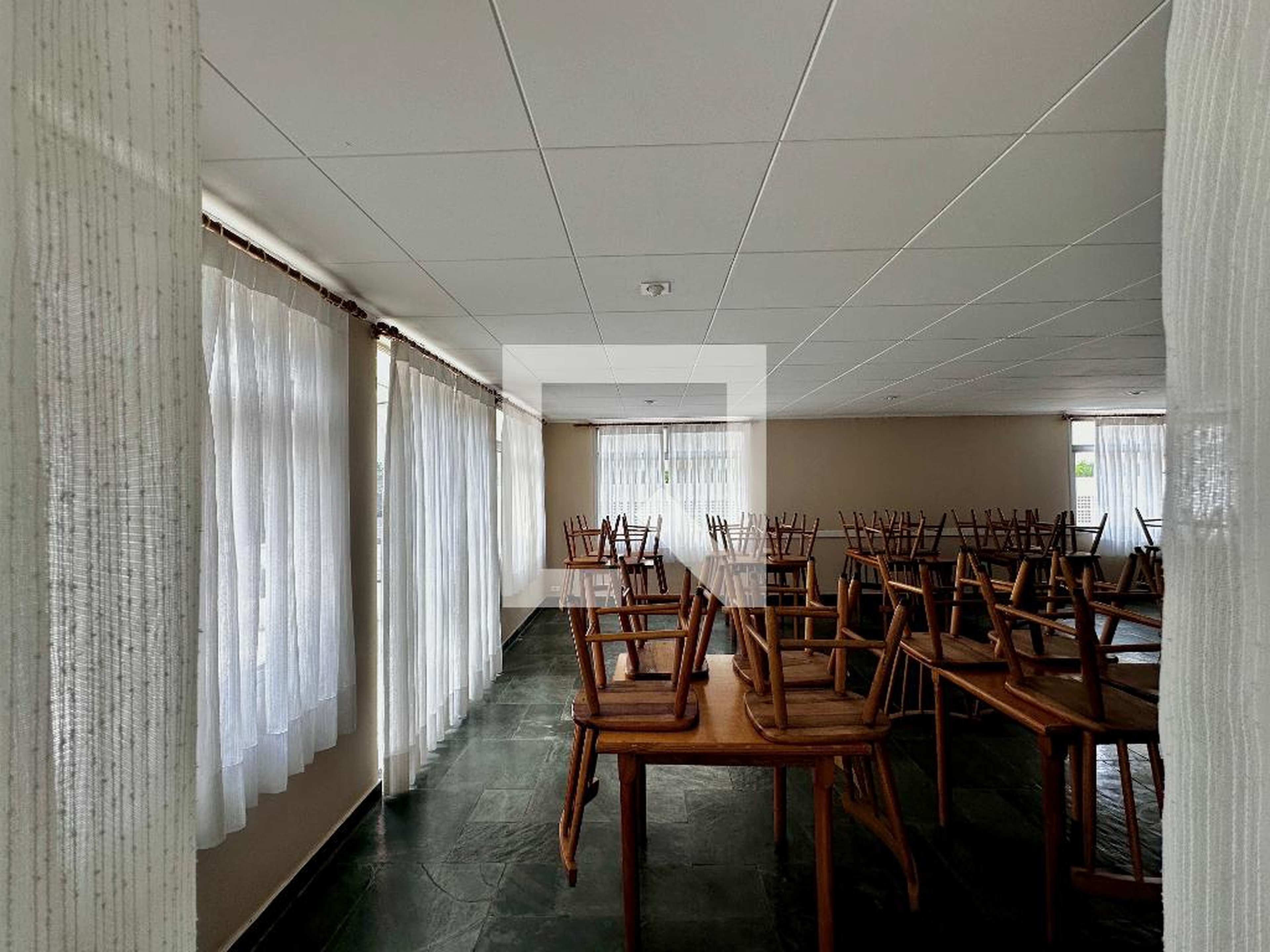 Salão de Festas - Edifício Praia do Leme e Praia de Copacabana