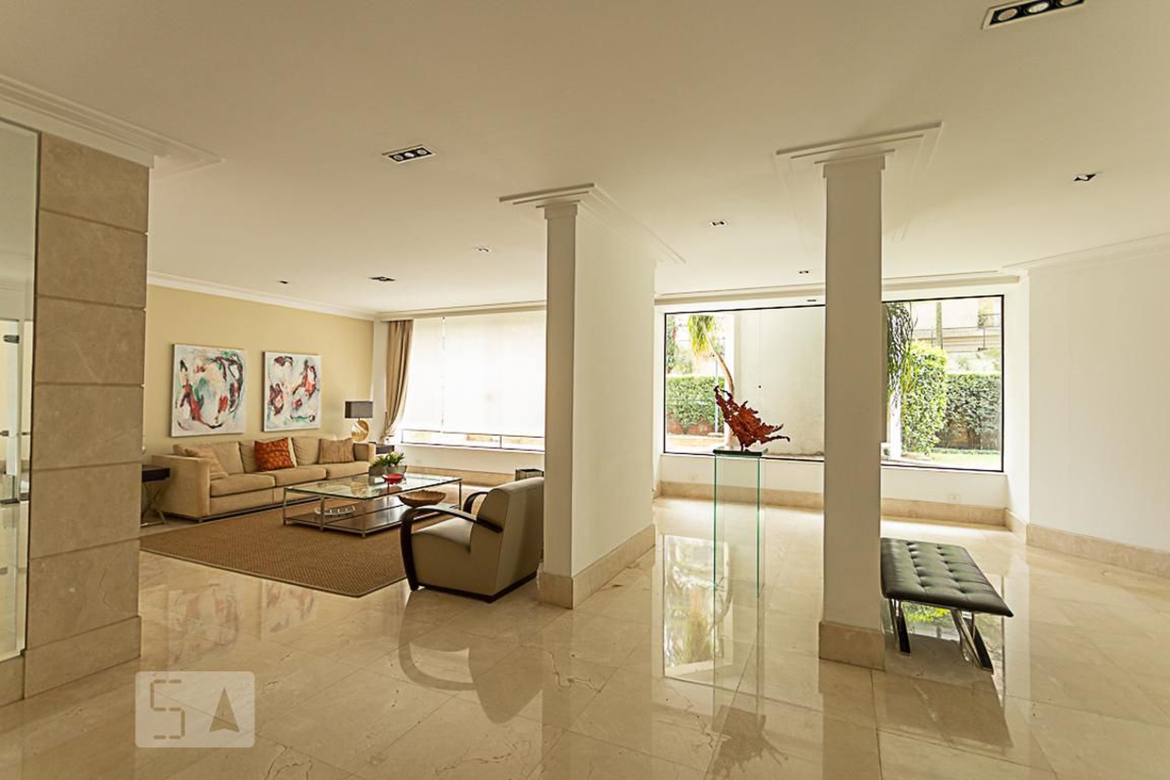 Hall social - Maison Bruxelles