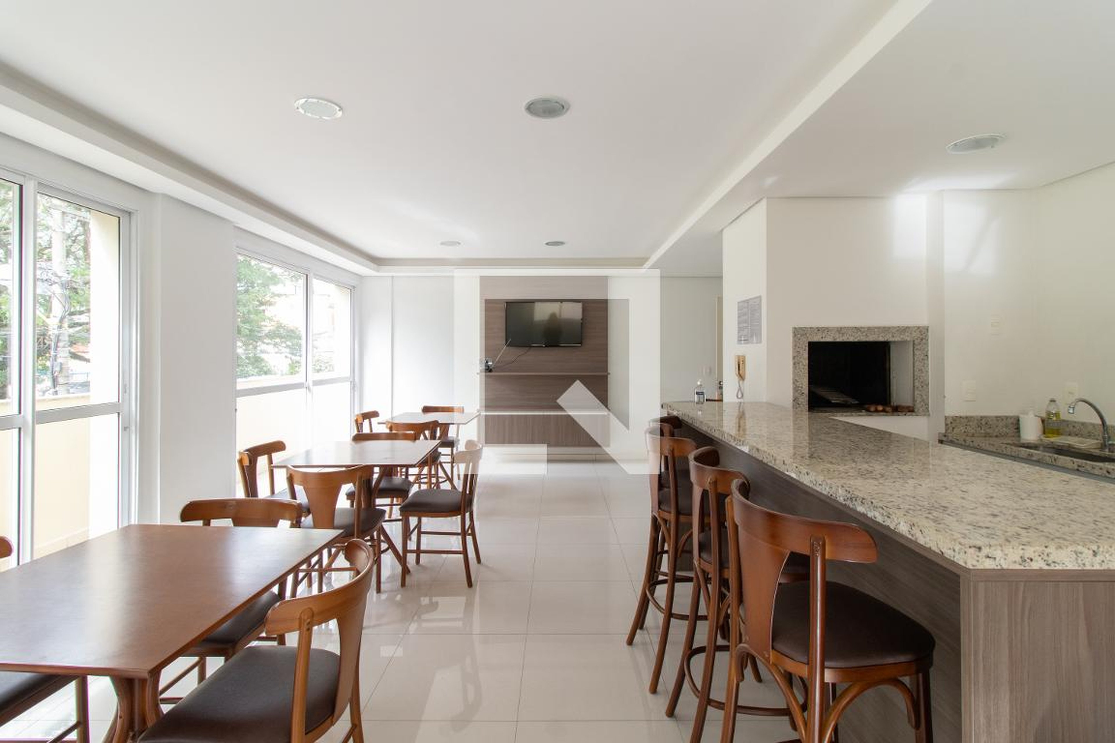 Área comum - Salão de festas - Residencial Praça da Figueira