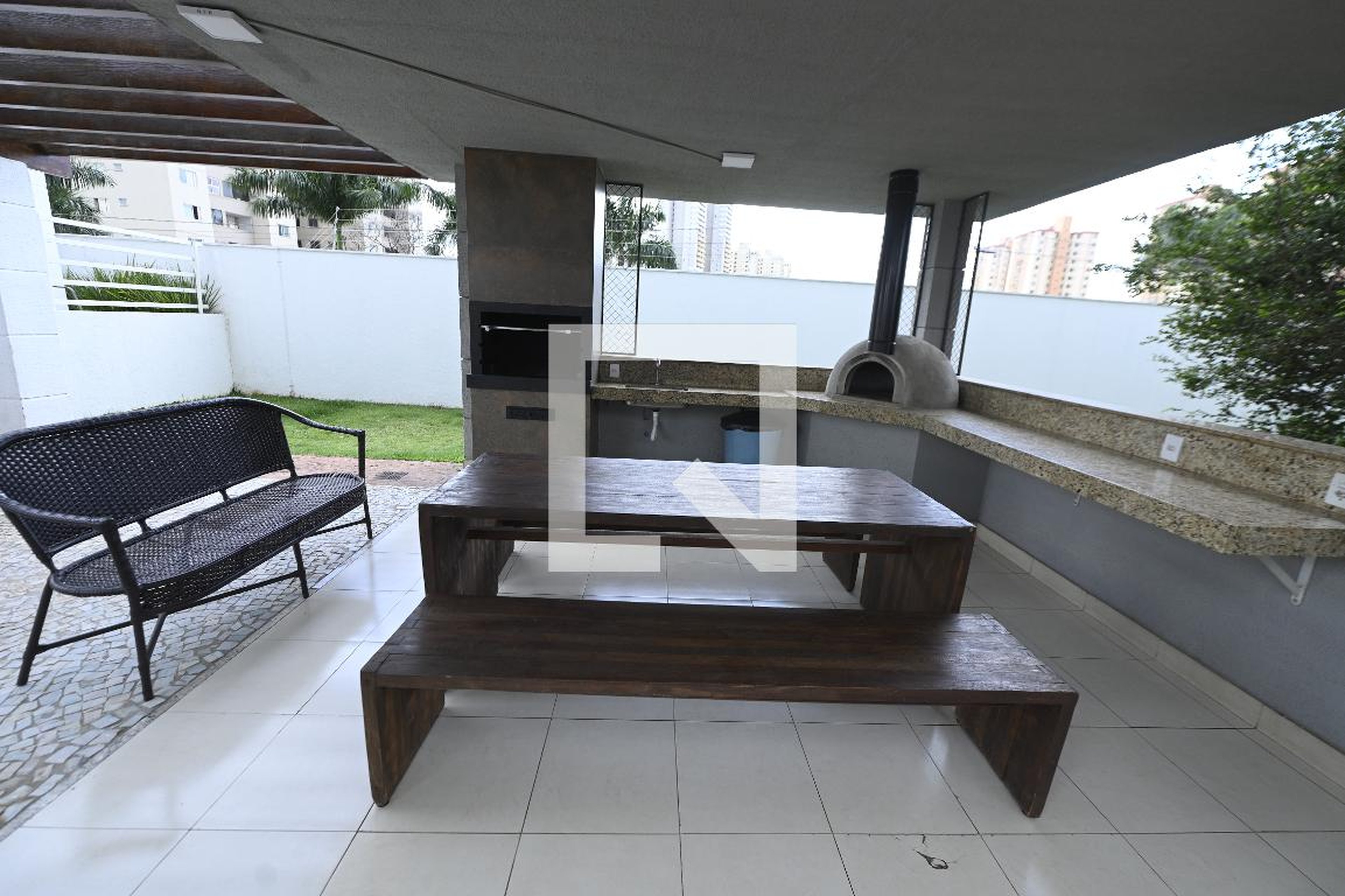 Área comum - Aquarela  Torre Coral