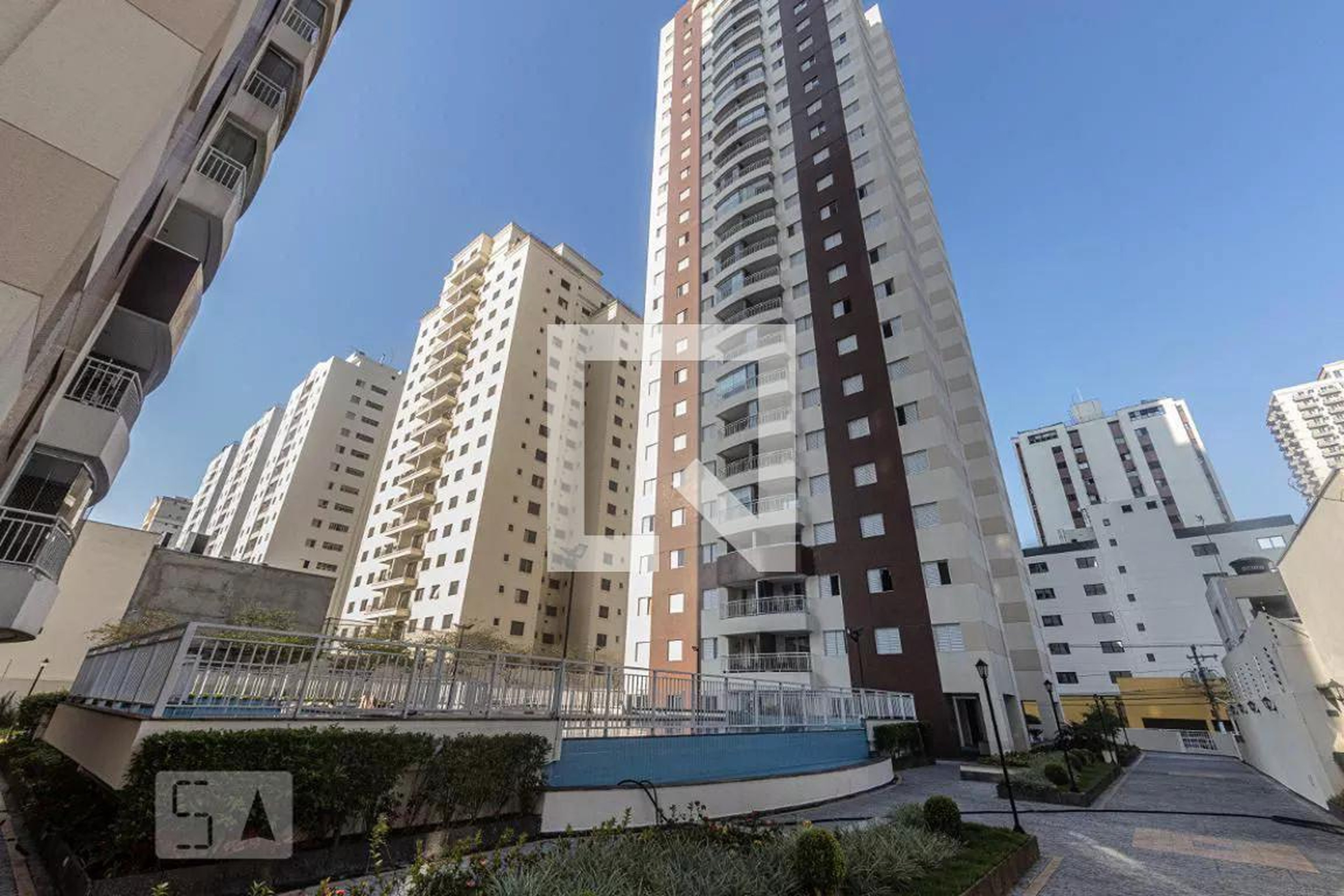 Fachada do Condomínio Condomínio Quadra Azul