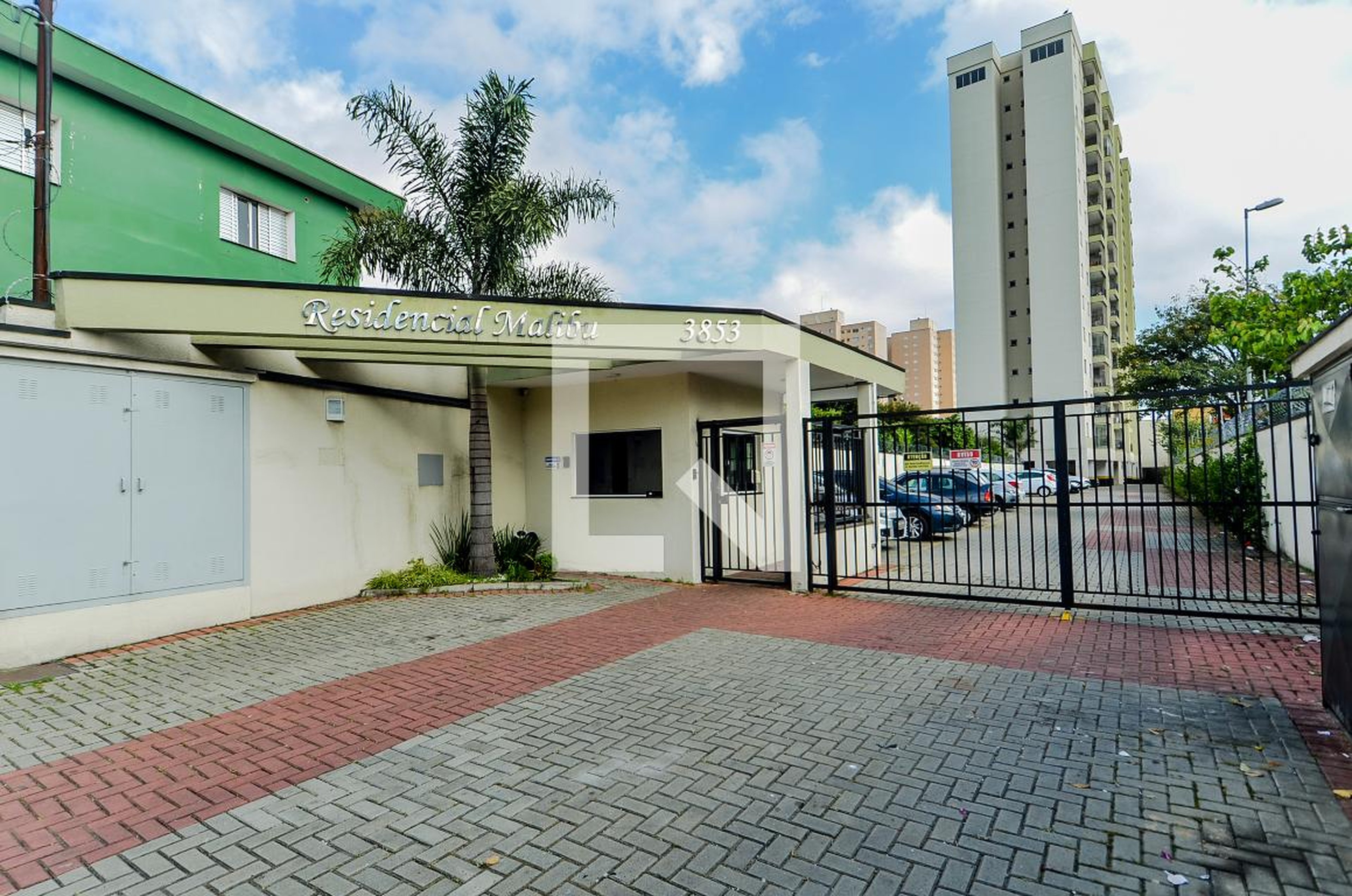 Fachada do Condomínio Residencial Malibu