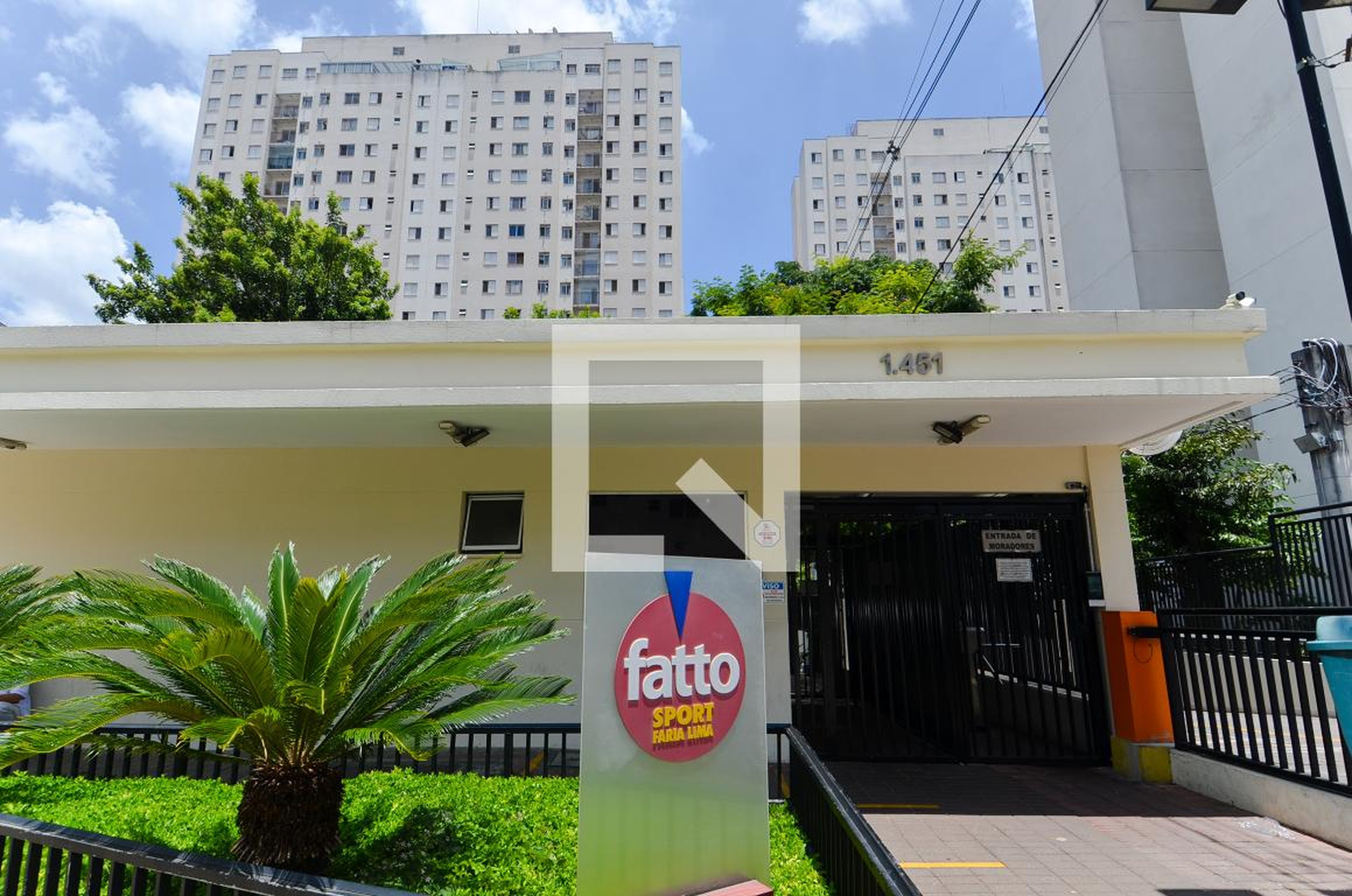 Fachada do Condomínio Condomínio Fatto Sport Faria Lima