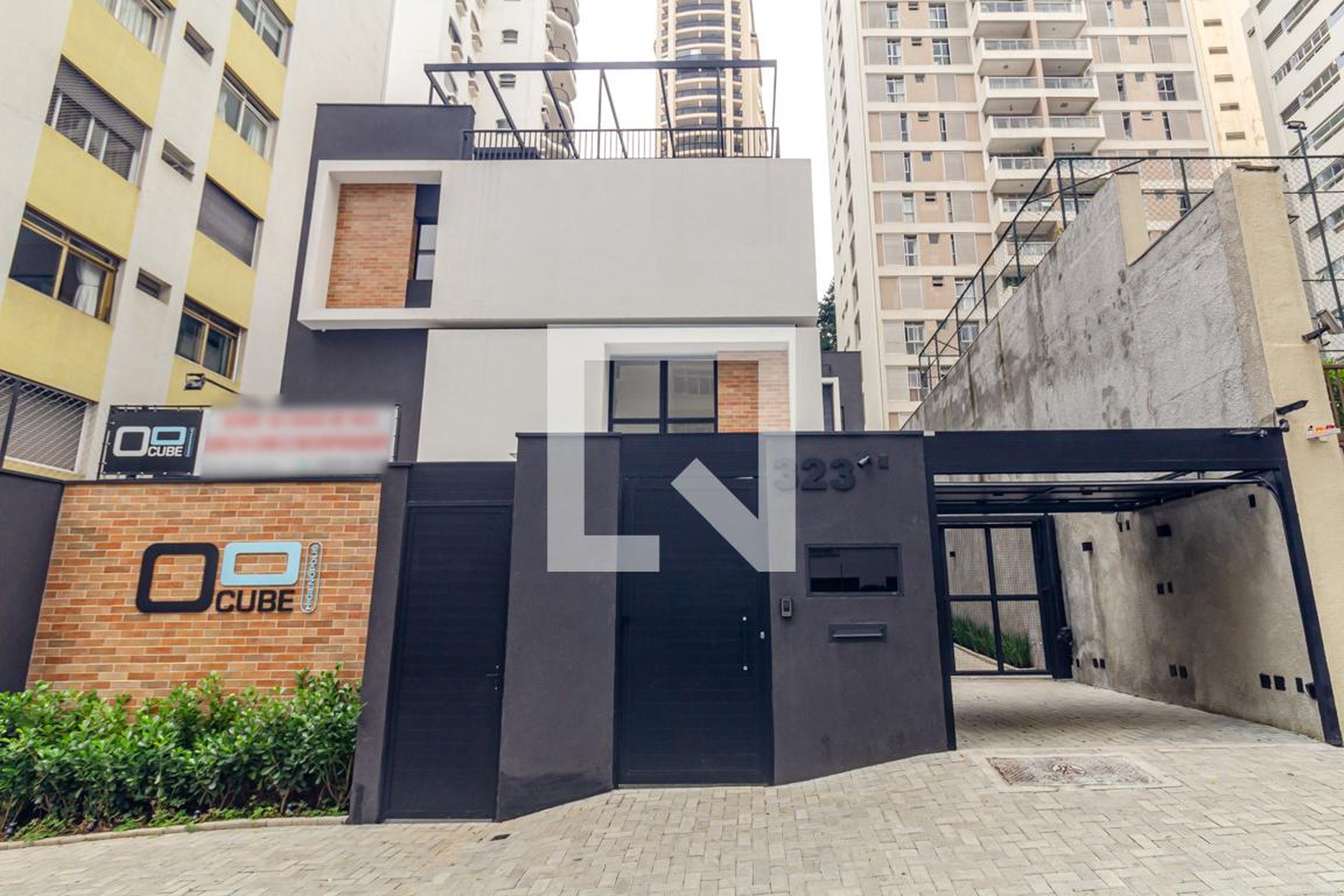 Fachada do Condomínio Condomínio CUBE Higienópolis