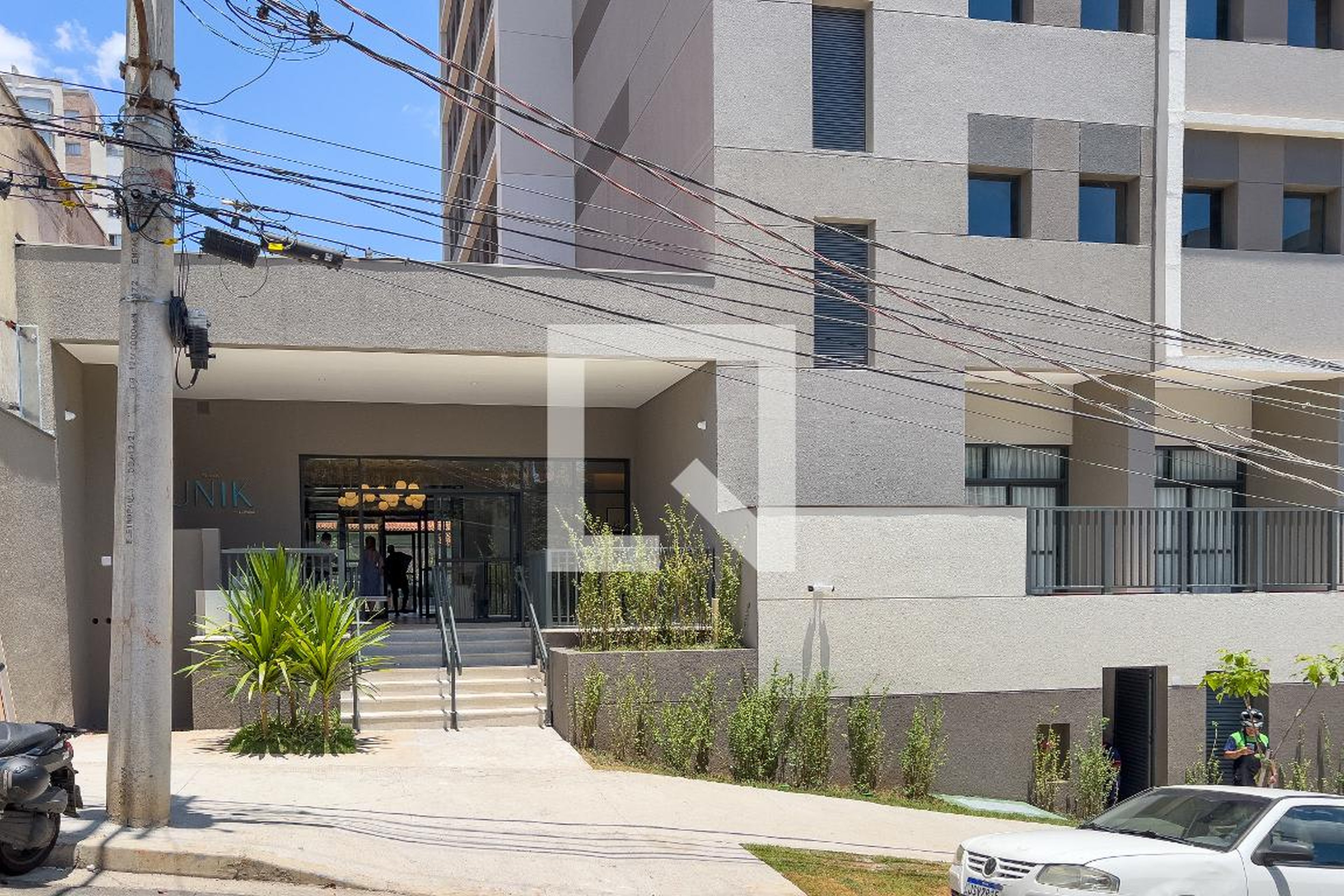 Fachada Condomínio Unik Residence Studios