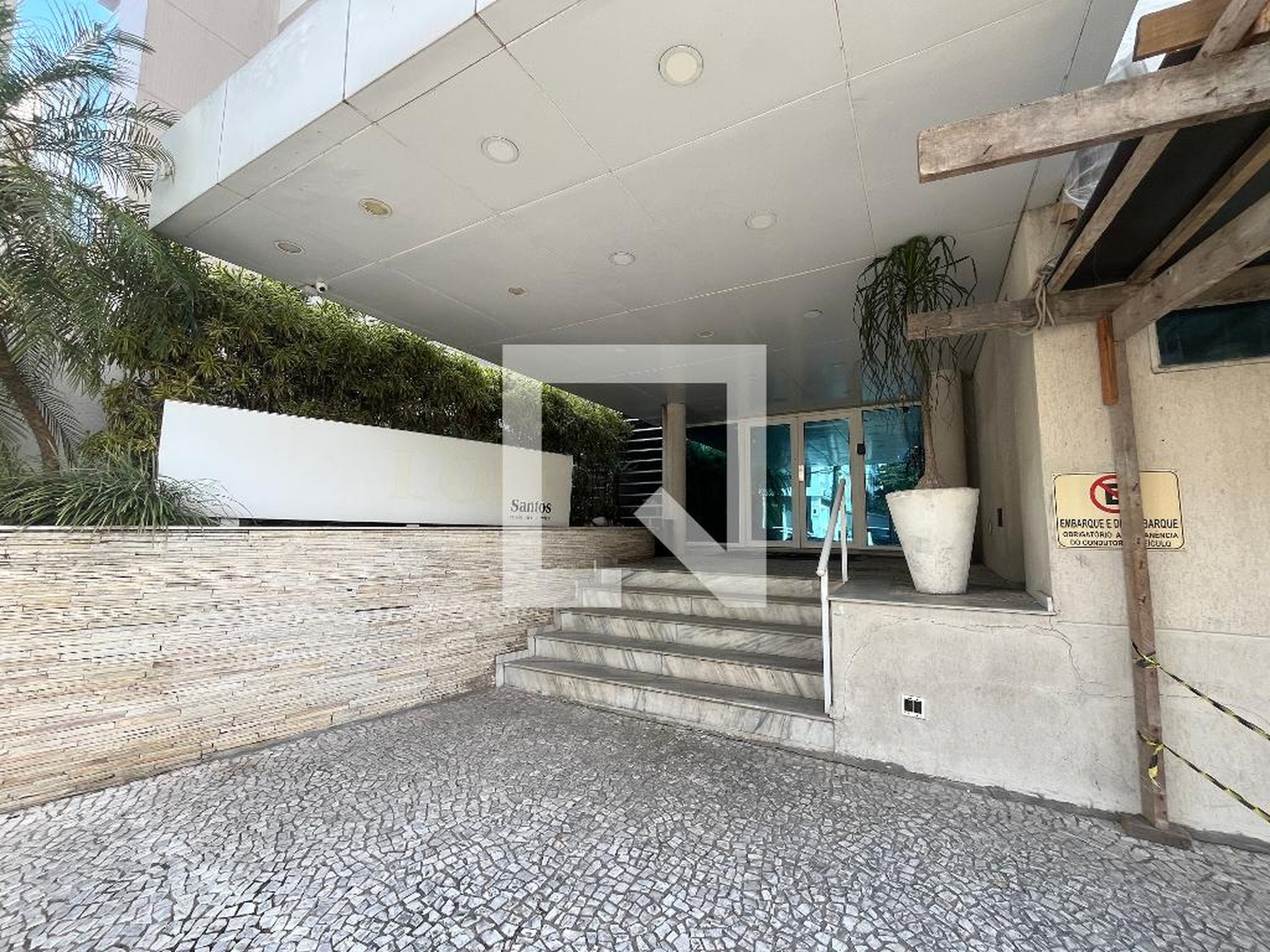 Fachada Condomínio Loft Santos Residence Service