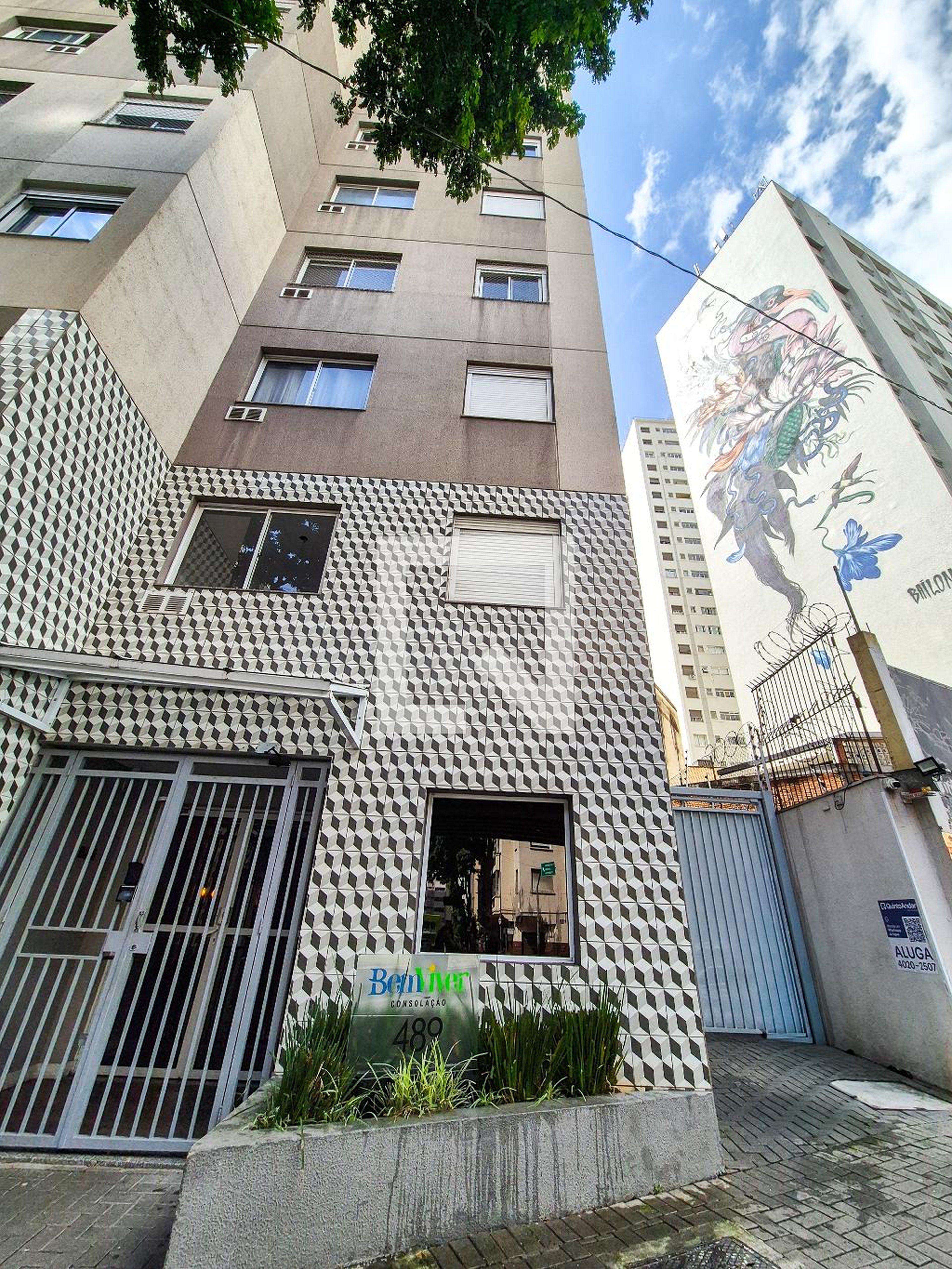 Fachada Condomínio omíno Edifício Bem Viver Consolação