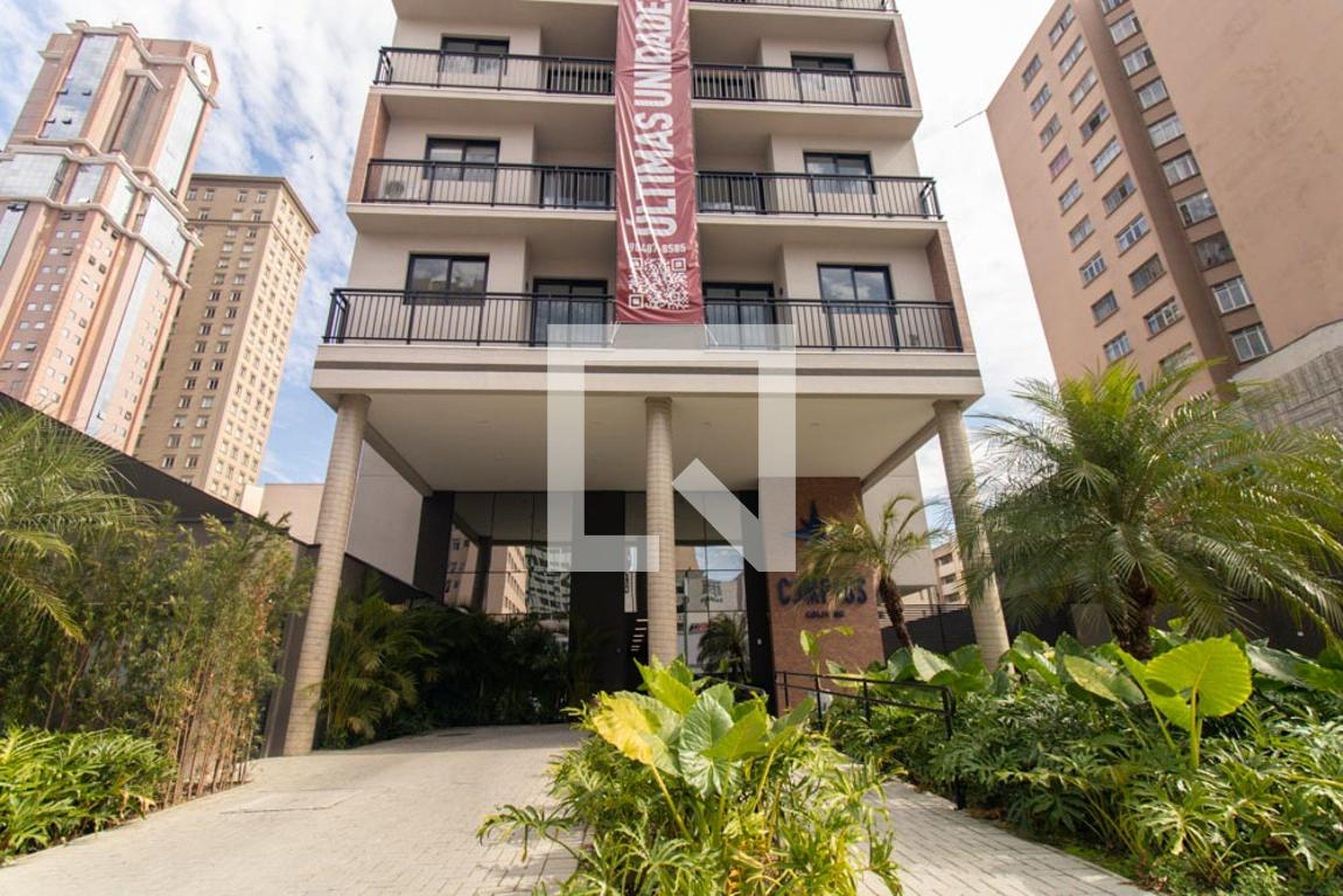 Fachada do Condominio Condomínio Compass Coliving