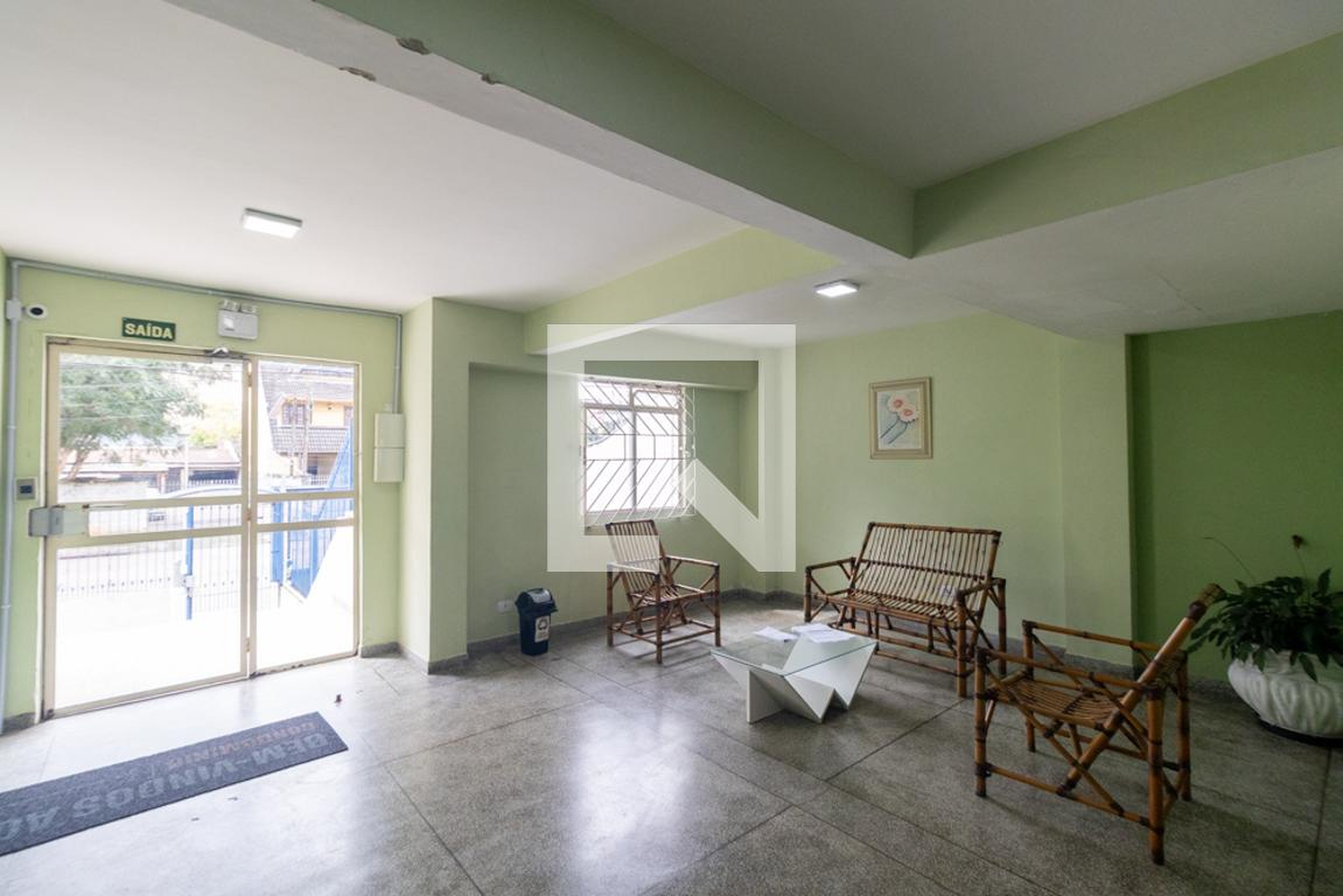 Hall de entrada Condomínio em Rua Marechal Otávio Saldanha Mazza, 8048