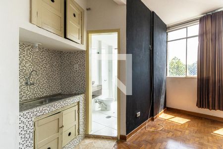 Cozinha de kitnet/studio à venda com 1 quarto, 27m² em Santa Efigênia, São Paulo