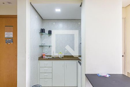 Sala e Cozinha de apartamento à venda com 1 quarto, 41m² em Centro, Santo André