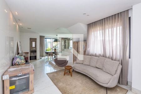 Sala 1 de apartamento à venda com 4 quartos, 304m² em Belvedere, Belo Horizonte