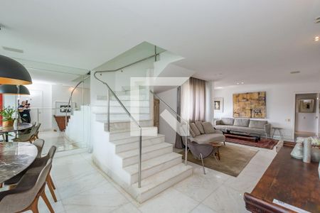 Sala 1 de apartamento à venda com 4 quartos, 304m² em Belvedere, Belo Horizonte