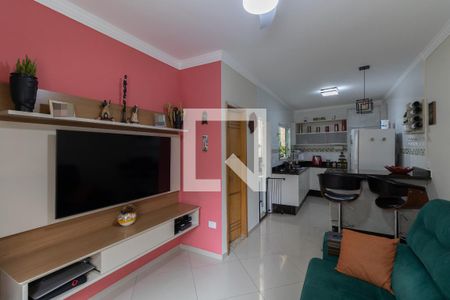 Sala e Cozinha de casa de condomínio à venda com 2 quartos, 74m² em Vila Ré, São Paulo