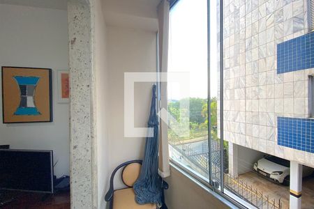 Varanda da Sala de apartamento à venda com 3 quartos, 75m² em Havaí, Belo Horizonte