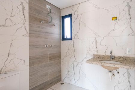 Banheiro de kitnet/studio à venda com 1 quarto, 66m² em Jardim Stella, Santo André