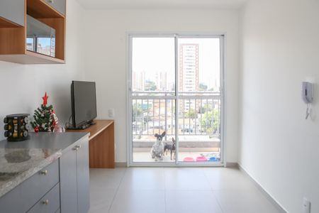 Sala e Cozinha de apartamento à venda com 1 quarto, 28m² em Vila Romana, São Paulo