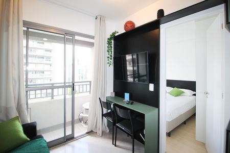 Sala de apartamento para alugar com 1 quarto, 27m² em Vila Nova Conceição, São Paulo