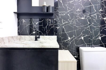 Banheiro Social de kitnet/studio à venda com 1 quarto, 25m² em Vila Campestre, São Bernardo do Campo