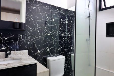 Banheiro Social de kitnet/studio à venda com 1 quarto, 25m² em Vila Campestre, São Bernardo do Campo