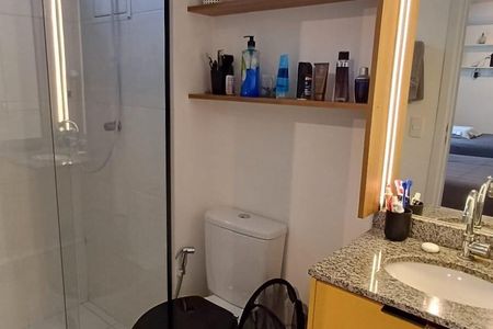 Banheiro de kitnet/studio à venda com 1 quarto, 25m² em Vila Campestre, São Bernardo do Campo