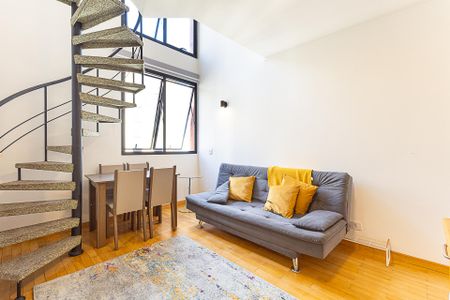 Sala de apartamento para alugar com 1 quarto, 40m² em Vila Olímpia, São Paulo