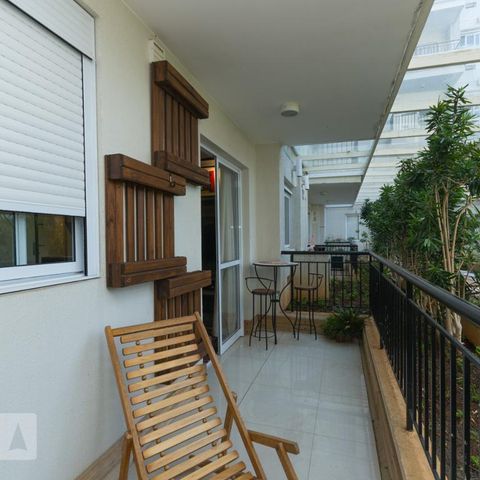 Studio à venda com 55m², 1 quarto e 1 vagaVaranda