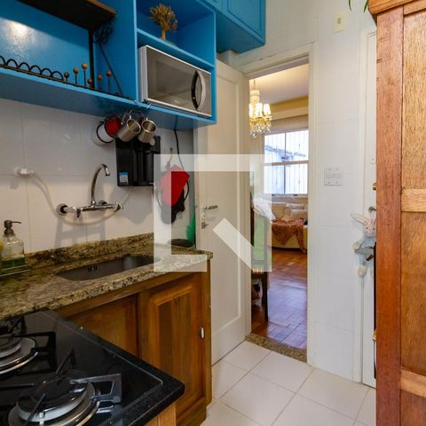 Apartamento para alugar com 55m², 1 quarto e sem vagaDetalhe da cozinha 