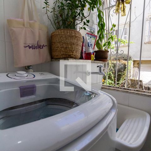 Apartamento para alugar com 55m², 1 quarto e sem vagaDetalhe da área de serviço 