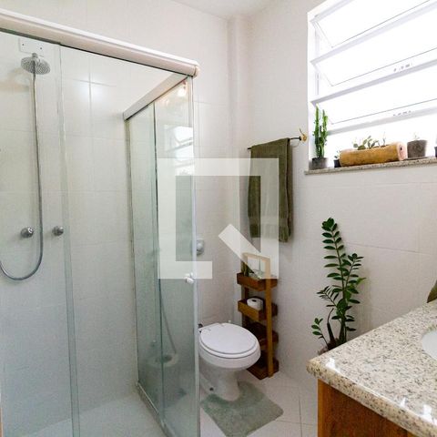 Apartamento para alugar com 55m², 1 quarto e sem vagaDetalhe do banheiro 