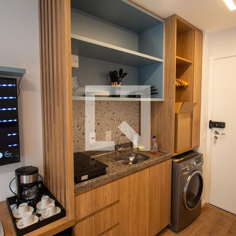 Apartamento à venda com 17m², 1 quarto e sem vaga Apartamento à venda com 17m², 1 quarto e sem vagaQuarto / Cozinha