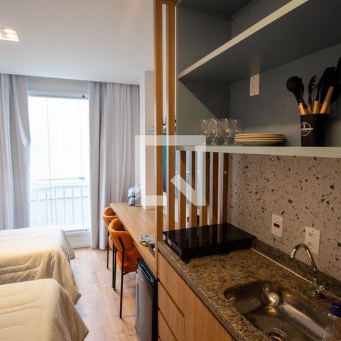 Apartamento à venda com 17m², 1 quarto e sem vaga Apartamento à venda com 17m², 1 quarto e sem vagaQuarto / Cozinha