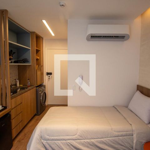 Apartamento à venda com 17m², 1 quarto e sem vaga Apartamento à venda com 17m², 1 quarto e sem vagaQuarto / Cozinha