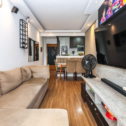 Apartamento à venda com 68m², 3 quartos e 2 vagasSala