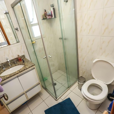 Apartamento à venda com 68m², 3 quartos e 2 vagasBanheiro da Suíte