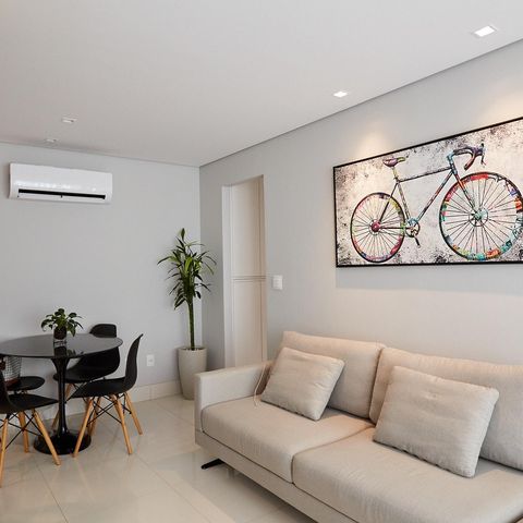 Apartamento à venda com 52m², 1 quarto e 2 vagasSala