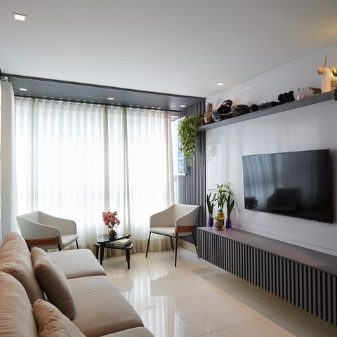 Apartamento à venda com 52m², 1 quarto e 2 vagasSala