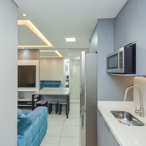 Apartamento à venda com 34m², 2 quartos e 1 vagaCozinha e Área de Serviço