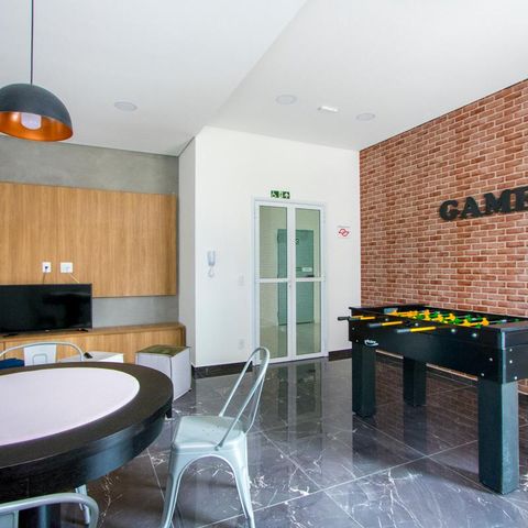 Apartamento à venda com 56m², 1 quarto e 1 vaga Apartamento à venda com 56m², 1 quarto e 1 vagaÁrea comum - Espaço de jogos