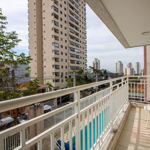 Apartamento à venda com 56m², 1 quarto e 1 vaga Apartamento à venda com 56m², 1 quarto e 1 vagaVaranda da sala