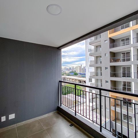 Studio à venda com 27m², 1 quarto e sem vagaVaranda