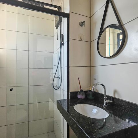 Apartamento para alugar com 27m², 1 quarto e 1 vaga Apartamento para alugar com 27m², 1 quarto e 1 vagaBanheiro