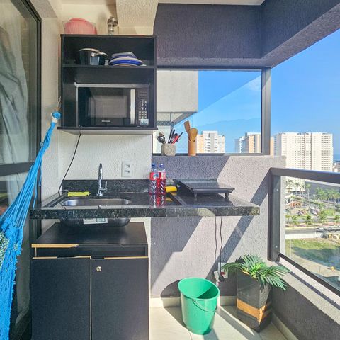 Apartamento para alugar com 27m², 1 quarto e 1 vaga Apartamento para alugar com 27m², 1 quarto e 1 vagaVaranda/Cozinha